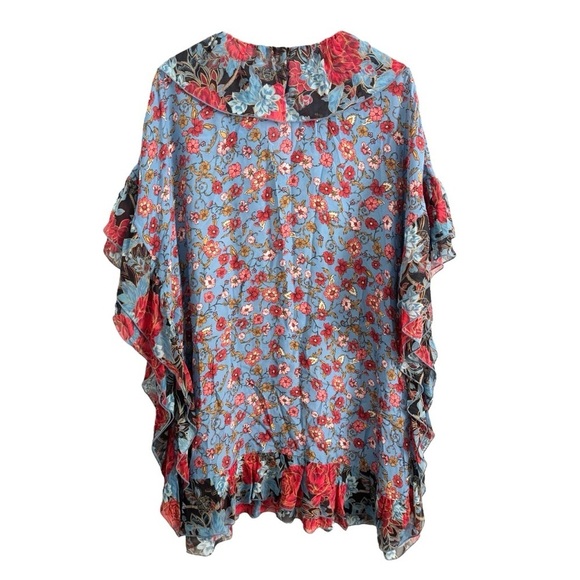 SEE BY CHLOE SILK RUFFLE FLORAL GEORGIA’S GARDEN PRINT DRESS SZ 36 / S / 4 - Picture 4 of 6